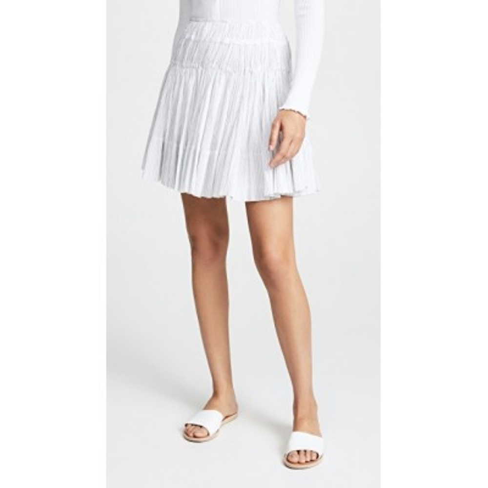 Vince cotton pleated skirt size 10